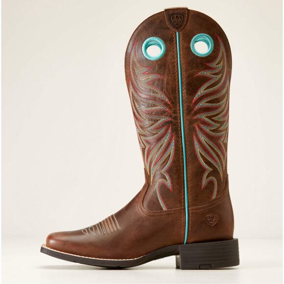 Ariat Womens Round Up Ryder Western Boot Sassy Brown Leather Size 9.5 NIB Cowboy - Picture 12 of 15